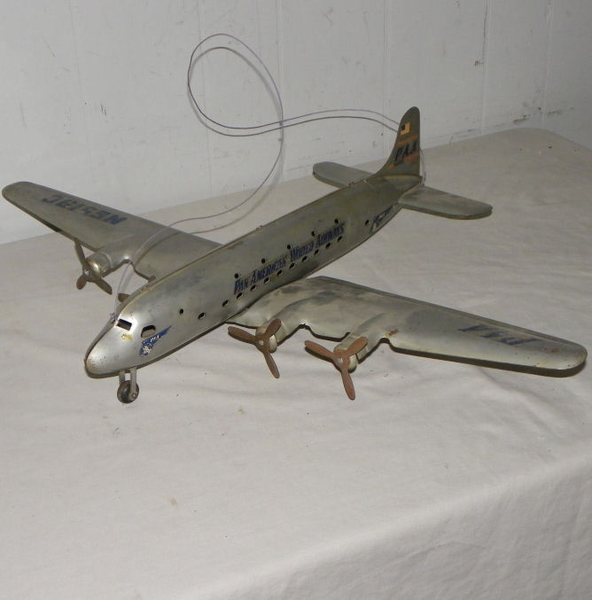 Bargain John's Antiques | Antique Steel Toy Airplane Pan American