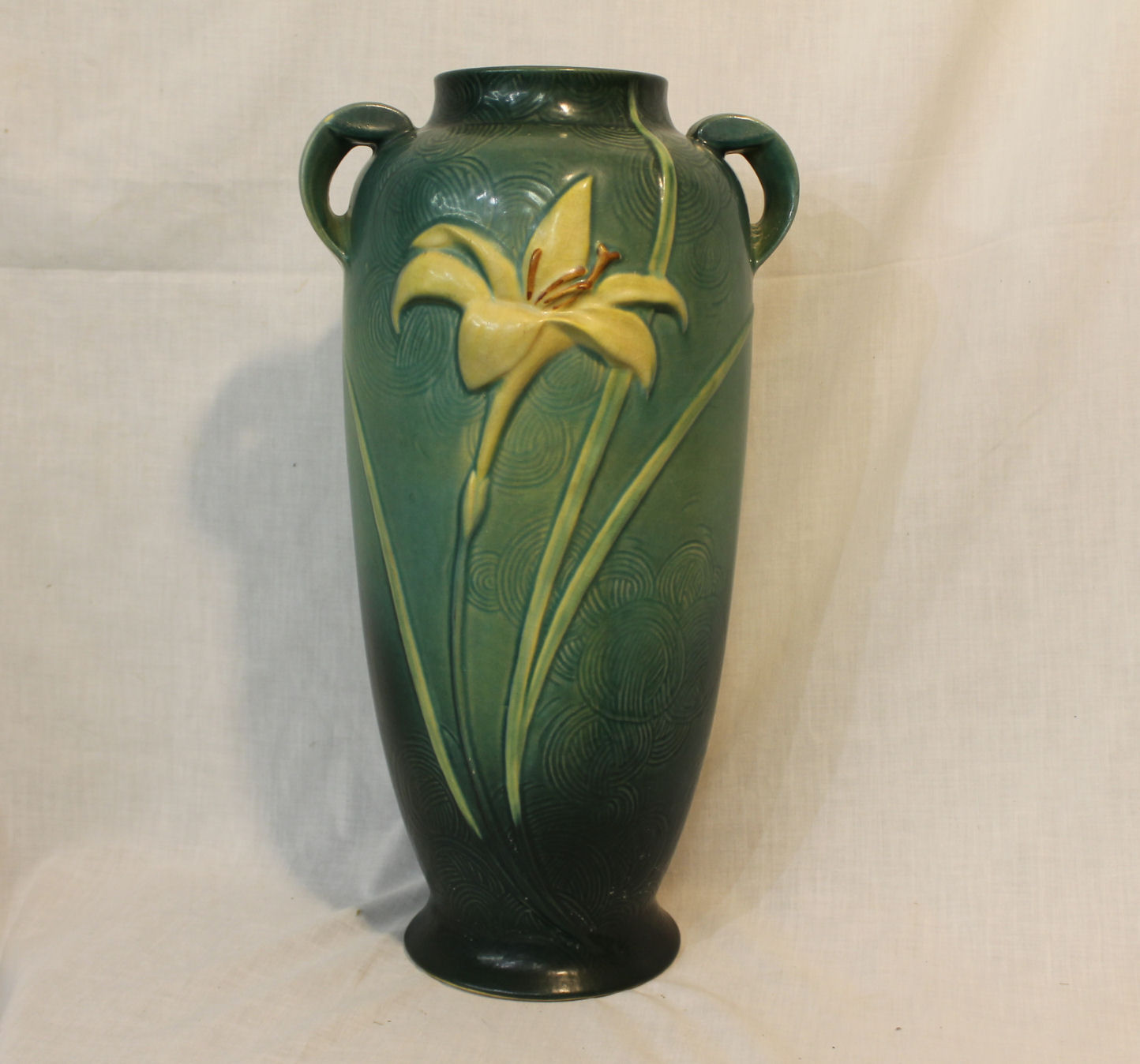 Bargain John S Antiques Roseville Pottery Zephyr Lily Green