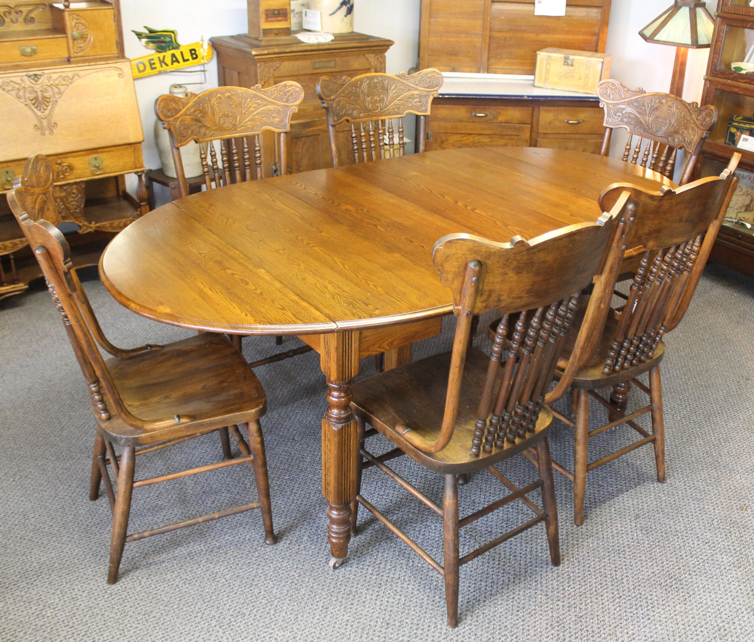 Bargain John S Antiques Antique Drop Leaf Table With Four