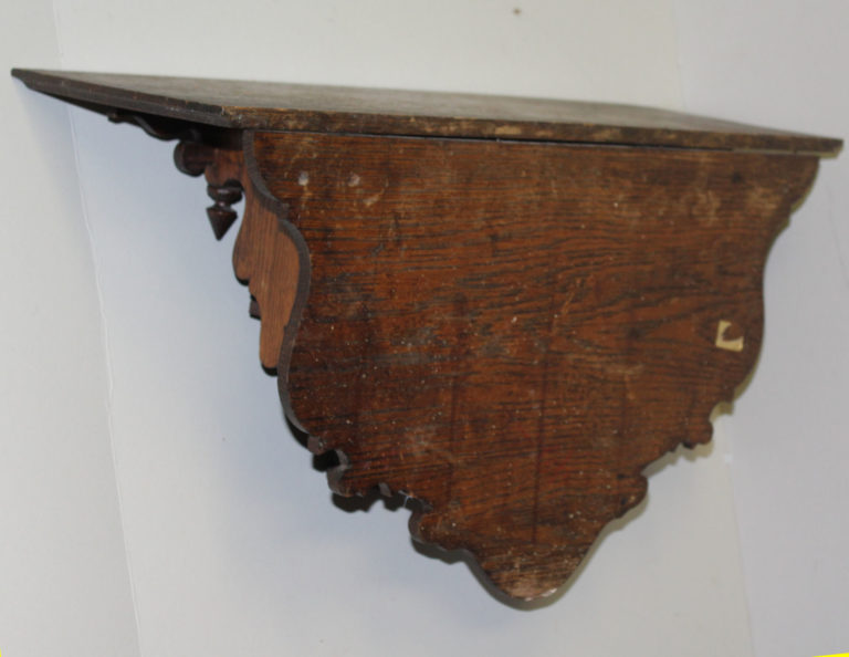 Bargain John's Antiques | Antique Oak Clock Shelf - original finish ...