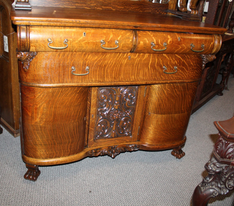 Bargain John's Antiques | Antique Oak Sideboard Buffet With Griffons ...