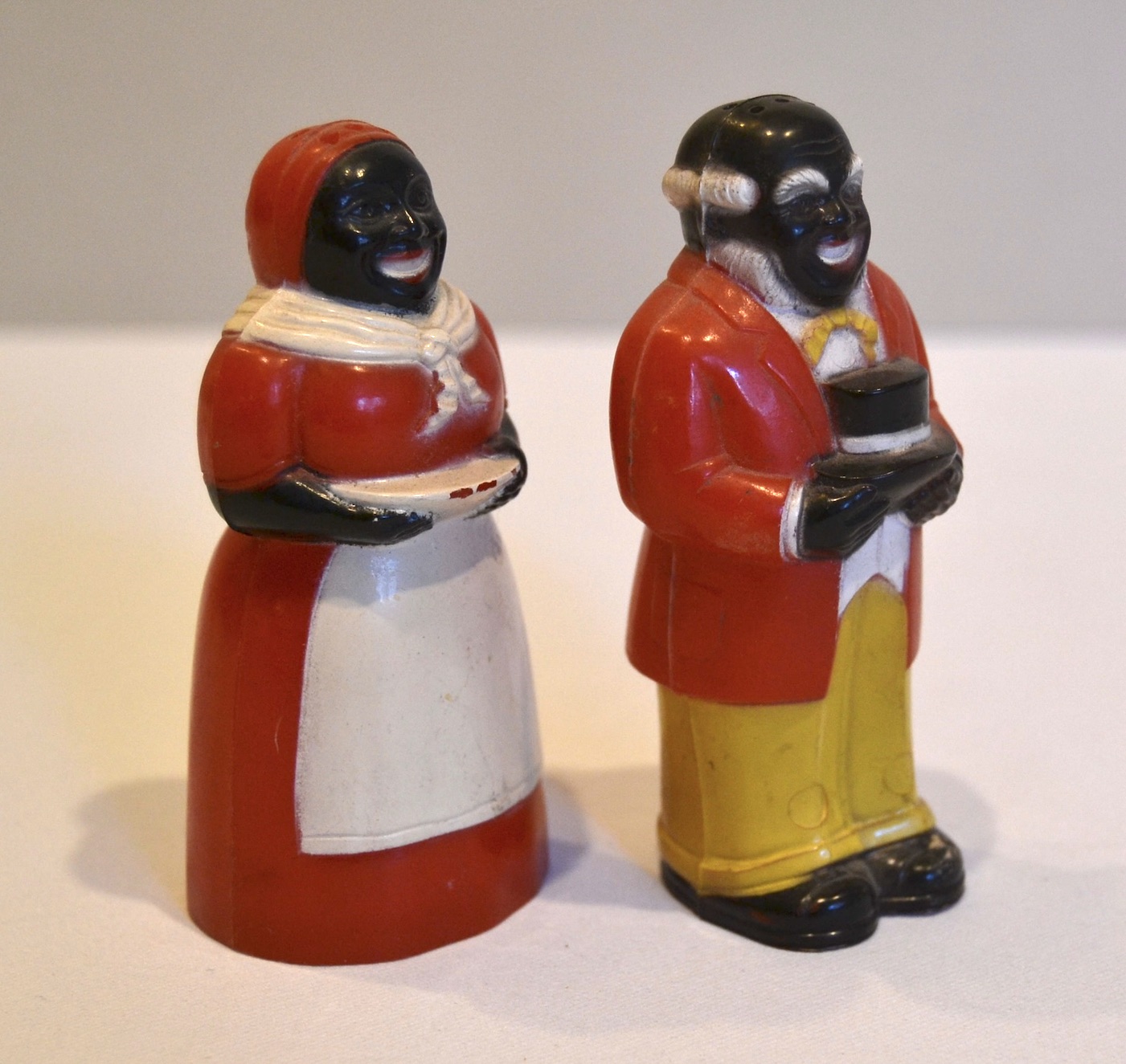Vintage Salty and Peppy Shakers, Black Americana Salt & Pepper Set, Yellow,  Aunt Jemima Spice Shaker, 8 inch, Mothers Day Gift, Gift for Him